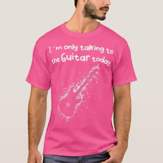 T-shirt Guitare Talks with Music Notes