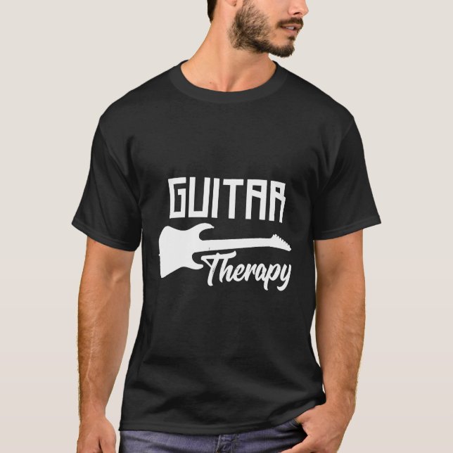 T-shirt Guitare Thérapie Hommes Femmes Enfants (Devant)