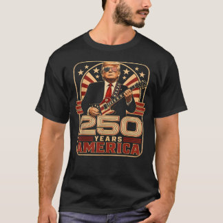 T-shirt Guitare Trump 250 Ans Amérique