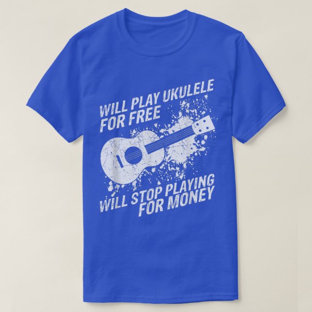 T-shirt Guitare Ukulele concert guitariste cadeau pour mu (Design devant)