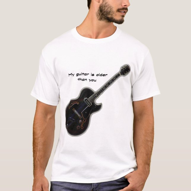 T-shirt Guitare vintage (Devant)