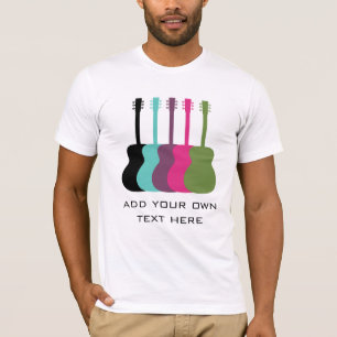 T-shirt Guitares aux couleurs vives Chemise homme