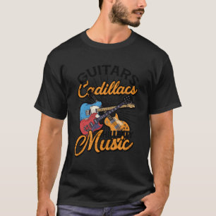 T-shirt Guitares Cadillacs Hillbilly Musique Lyrics Et Cha