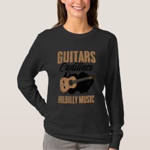 T-shirt Guitares Cadillacs Hillbilly Musique Western Pays
