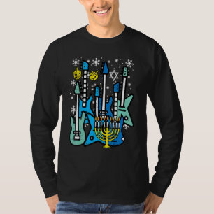 T-shirt Guitares de Hanukkah Chanukah Rock Juif Rocker Hom
