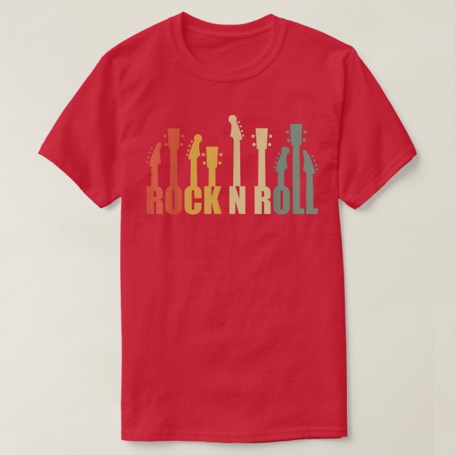 T-shirt Guitares rock et roll musicien guitare acoustique  (Design devant)