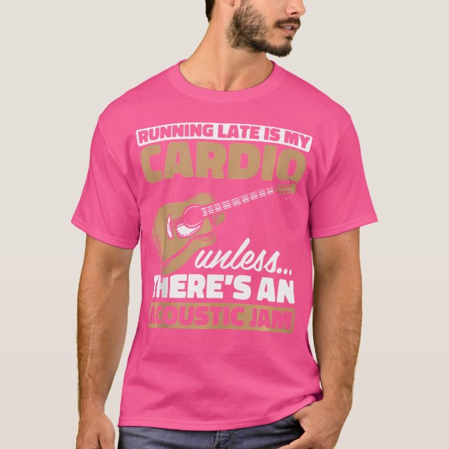 T-shirt Guitariste aux instruments - Guitare acoustique (Devant)