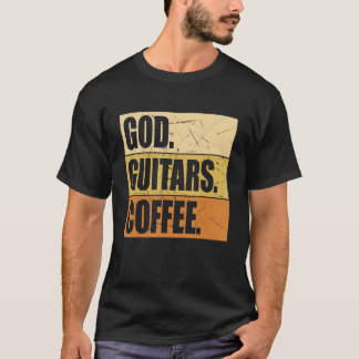 T-shirt Guitariste chrétien Joueur Guitariste I Dieu Guita