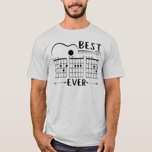 T-shirt Guitariste classique Papa Chord Acoustique