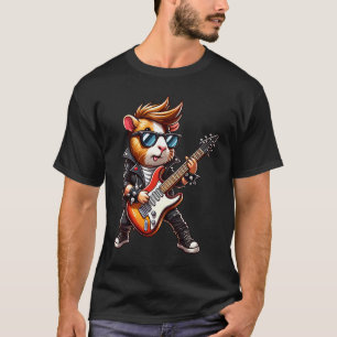 T-shirt Guitariste Concert de cobaye à la guitare électriq