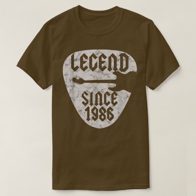 T-shirt Guitariste de 36 ans Né en 1986 36e anniversaire B (Design devant)