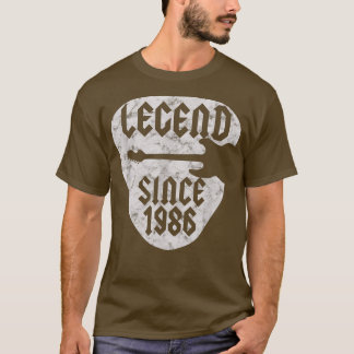 T-shirt Guitariste de 36 ans Né en 1986 36e anniversaire B