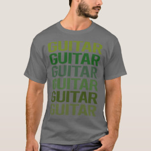 T-shirt Guitariste de guitare Green Text