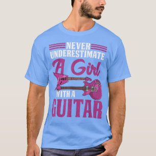 T-shirt Guitariste Filles Femmes Rock Musicien Guitare Jou