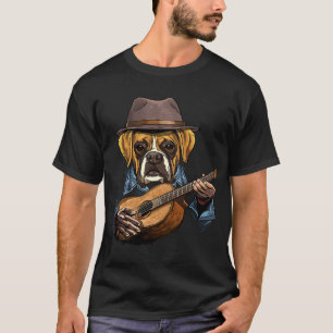 T-shirt Guitariste guitare Acoustique Guitare Joueur Chien