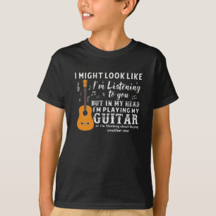 T-shirt Guitariste Lecteur Guitare Electric Drôle Idée cad