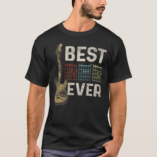 T-shirt Guitariste Meilleur papa toujours Guitare Papa Cho (Devant)