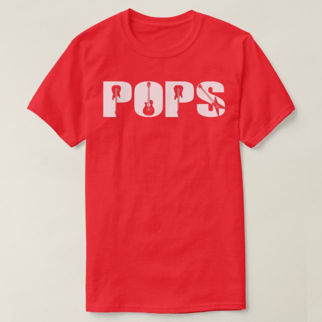 T-shirt Guitariste Pops Drôle Musique Da (Design devant)