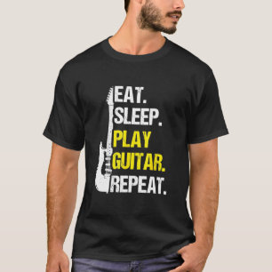 T-shirt Guitariste - Répéter la guitare du sommeil