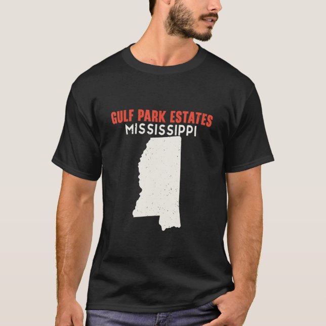 T-shirt Gulf Park Estates Mississippi USA State America Tr (Devant)