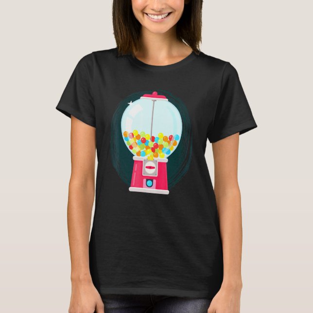 T-shirt Gumball Machine Candy Distributeur Sucres Candy (Devant)