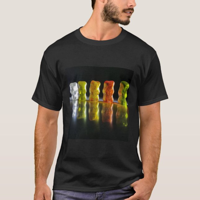 T-shirt Gummy Bears Fun Candy Print Tee (Devant)
