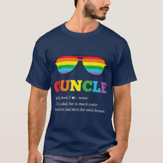 T-shirt Guncle Cadeau Gay Oncle Pride Arc-en-ciel LGB Oncl