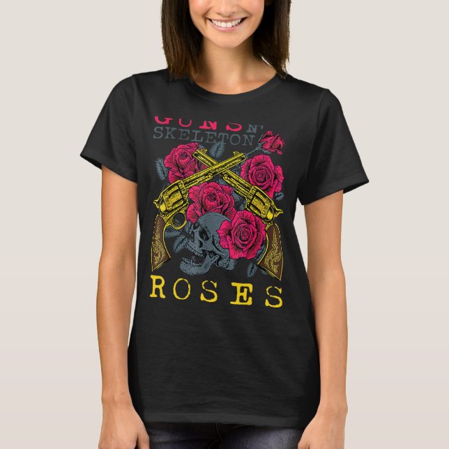 T-shirt Guns N'Skeleton Roses (Devant)