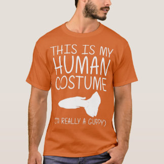 T-shirt Guppy Easy Halloween Costume humain Rainbow poisso