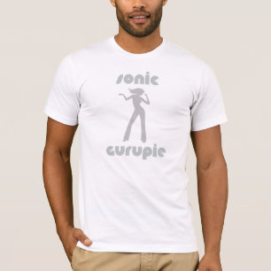 T-shirt Gurupie sonique - gris sur transparent