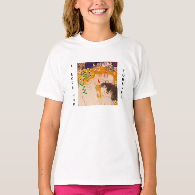 T-shirt Gustav Klimt - Mother and Child  (Devant)