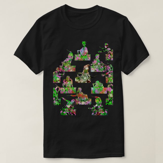 T-shirt Gustav Mahler Conducts Symphony Caricature (Design devant)
