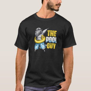 T-shirt Guy Pool Dabbing Raccoon Vacances Été Swim Bea