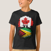 Guyana Guyane Drapeau canadien des racines d'arbre