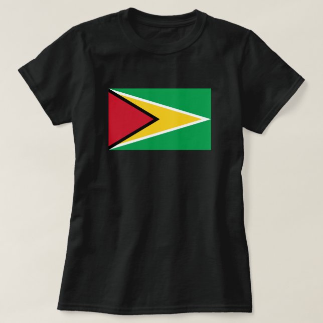 T-shirt Guyana Guyane Drapeau Indépendance Caraïbes (Design devant)