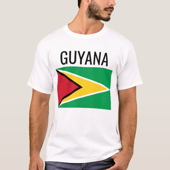 T-shirt Guyana // Pays mondial Drapeau national (Devant)