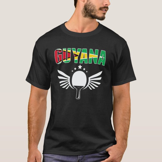 T-shirt Guyana Ping Pong  Guyanese Table Tennis Team Suppo (Devant)