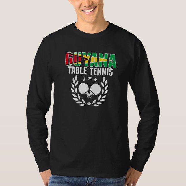 T-shirt Guyana Table Tennis  Guyanese Ping Pong Team Suppo (Devant)