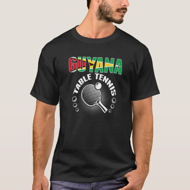 T-shirt Guyana Table Tennis   Support Guyanese Ping Pong T (Devant)