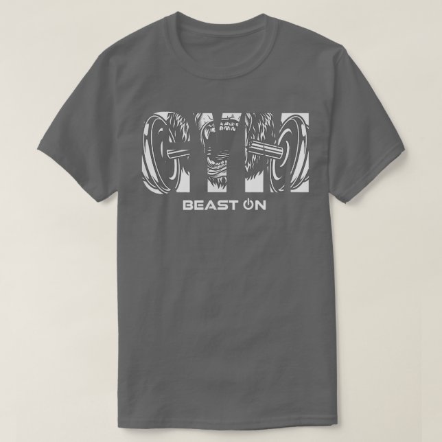 T-shirt Gym Gorilla dumbbell hurler gym motivation (Design devant)
