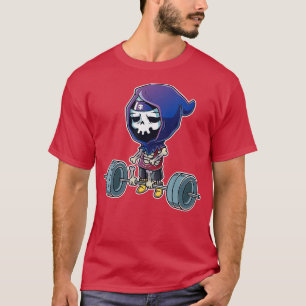 T-shirt Gym Grim Reaper Deadlift Gym entraînement Hallowee