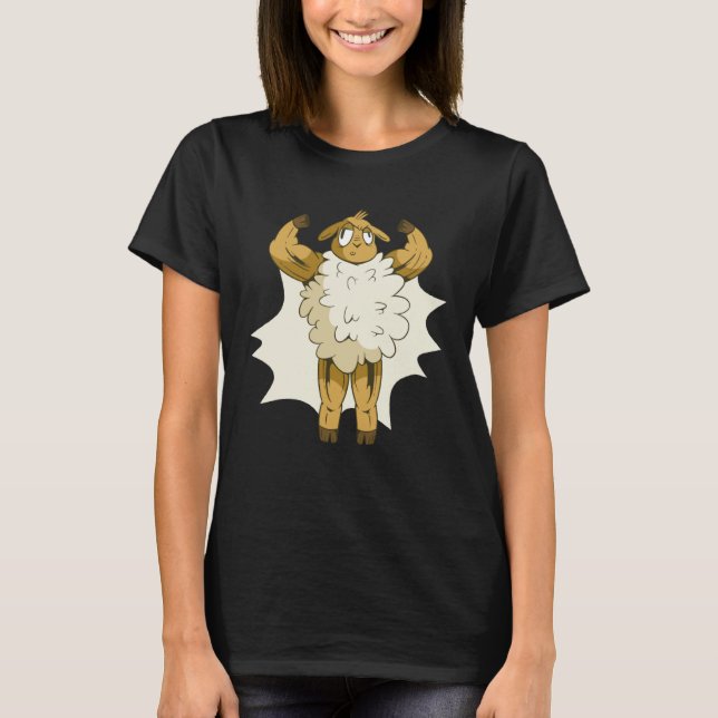 T-shirt Gym Inspiration Workout Exercise Bodybuilder Sheep (Devant)
