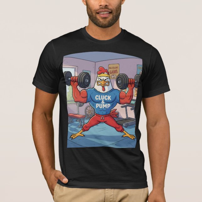 T-shirt Gym Poulet Poids Lifting (Devant)