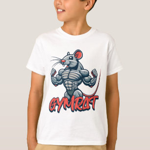 T-shirt Gym Rat ! Drôle Cartoon de rat musculaire