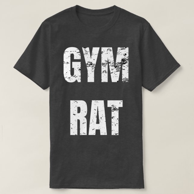 T-shirt Gym Rat Exercice Body Building Poids Lif (Design devant)