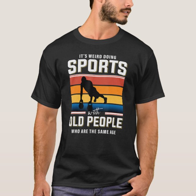 T-shirt Gym retirement workout retired fitness trainer gym (Devant)