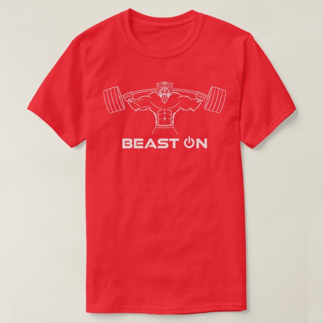 T-shirt Gym Tiger Beast Sur FitnessGym Motivation Fitness  (Design devant)