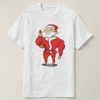 T-shirt Gymnase de couleur chamois de Noël de Père Noël