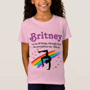 T-Shirt GYMNAST INSPIRATIONNEL BIBLE VERS PERSONNALISÉ TE