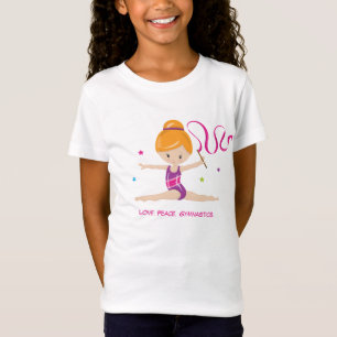 T-Shirt Gymnaste - Cheveux rouges